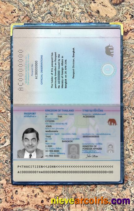 Thailand passport new version photolook